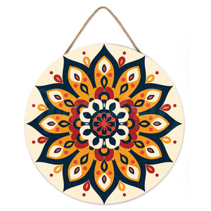 Dipingere con i Numeri su Disco di Legno - Mandala raggiante