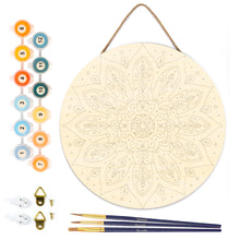 Carica l&#39;immagine nel visualizzatore di Gallery, Dipingere con i Numeri su Disco di Legno - Mandala raggiante