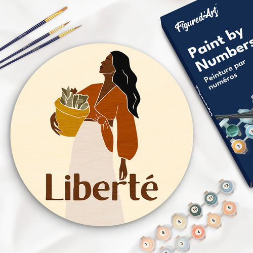 Dipingere con i Numeri su Disco di Legno - Libertร 