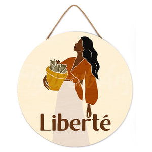 Dipingere con i Numeri su Disco di Legno - Libertà