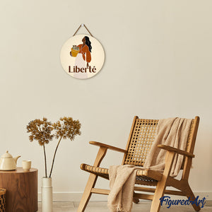 Dipingere con i Numeri su Disco di Legno - Libertà