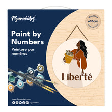 Carica l&#39;immagine nel visualizzatore di Gallery, Dipingere con i Numeri su Disco di Legno - Libertà