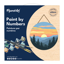 Carica l&#39;immagine nel visualizzatore di Gallery, Dipingere con i Numeri su Disco di Legno - Foresta di pini