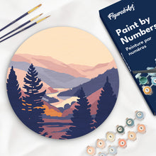 Carica l&#39;immagine nel visualizzatore di Gallery, Dipingere con i Numeri su Disco di Legno - Valle autunnale