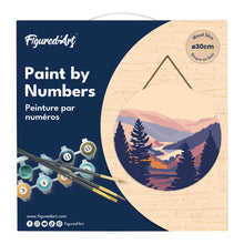 Carica l&#39;immagine nel visualizzatore di Gallery, Dipingere con i Numeri su Disco di Legno - Valle autunnale