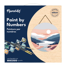 Carica l&#39;immagine nel visualizzatore di Gallery, Dipingere con i Numeri su Disco di Legno - Alba pastello