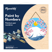 Carica l&#39;immagine nel visualizzatore di Gallery, Dipingere con i Numeri su Disco di Legno - Monte Fuji