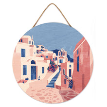 Carica l&#39;immagine nel visualizzatore di Gallery, Dipingere con i Numeri su Disco di Legno - Santorini
