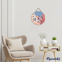 Carica l&#39;immagine nel visualizzatore di Gallery, Dipingere con i Numeri su Disco di Legno - Santorini