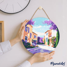 Carica l&#39;immagine nel visualizzatore di Gallery, Dipingere con i Numeri su Disco di Legno - Primavera in Provenza