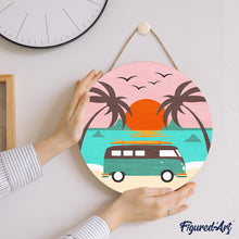 Carica l&#39;immagine nel visualizzatore di Gallery, Dipingere con i Numeri su Disco di Legno - Malibu