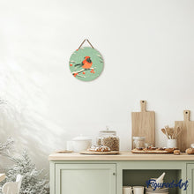 Carica l&#39;immagine nel visualizzatore di Gallery, Dipingere con i Numeri su Disco di Legno - Cardinale invernale