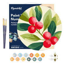 Carica l&#39;immagine nel visualizzatore di Gallery, Dipingere con i Numeri su Disco di Legno - Mirtilli rossi
