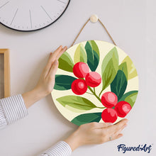 Carica l&#39;immagine nel visualizzatore di Gallery, Dipingere con i Numeri su Disco di Legno - Mirtilli rossi