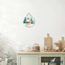 Carica l&#39;immagine nel visualizzatore di Gallery, Dipingere con i Numeri su Disco di Legno - Cervo e baita