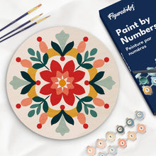 Carica l&#39;immagine nel visualizzatore di Gallery, Dipingere con i Numeri su Disco di Legno - Mandala invernale
