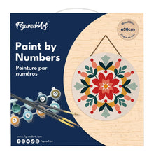 Carica l&#39;immagine nel visualizzatore di Gallery, Dipingere con i Numeri su Disco di Legno - Mandala invernale