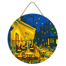 Carica l'immagine nel visualizzatore di Gallery, Dipingere con i numeri - Dipingere con i Numeri su Disco di Legno - Van Gogh Terrazza Del Caffé Di Notte
