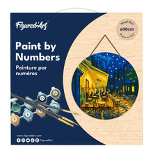 Carica l'immagine nel visualizzatore di Gallery, Dipingere con i numeri - Dipingere con i Numeri su Disco di Legno - Van Gogh Terrazza Del Caffé Di Notte