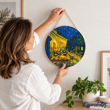 Carica l'immagine nel visualizzatore di Gallery, Dipingere con i numeri - Dipingere con i Numeri su Disco di Legno - Fuga sul treno natalizio