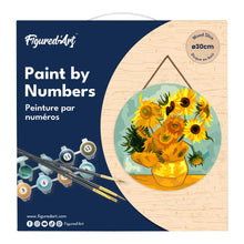 Carica l'immagine nel visualizzatore di Gallery, Dipingere con i numeri - Dipingere con i Numeri su Disco di Legno - Van Gogh - Girasoli
