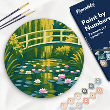 Carica l'immagine nel visualizzatore di Gallery, Dipingere con i numeri - Dipingere con i Numeri su Disco di Legno - Lo stagno delle ninfee - Monet Figured'Art
