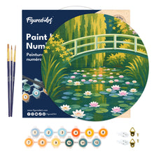 Carica l'immagine nel visualizzatore di Gallery, Dipingere con i numeri - Dipingere con i Numeri su Disco di Legno - Lo stagno delle ninfee - Monet