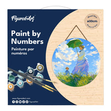 Carica l'immagine nel visualizzatore di Gallery, Dipingere con i numeri - Dipingere con i Numeri su Disco di Legno - La passeggiata - Monet
