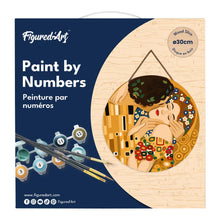 Carica l'immagine nel visualizzatore di Gallery, Dipingere con i numeri - Dipingere con i Numeri su Disco di Legno - Il bacio - Klimt