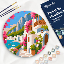 Carica l'immagine nel visualizzatore di Gallery, Dipingere con i numeri - Dipingere con i Numeri su Disco di Legno - Viale Fiorito a Capri Figured'Art
