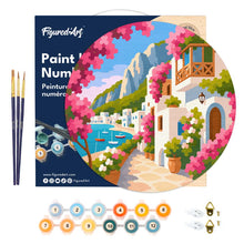 Carica l'immagine nel visualizzatore di Gallery, Dipingere con i numeri - Dipingere con i Numeri su Disco di Legno - Viale Fiorito a Capri