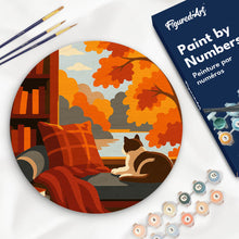 Carica l'immagine nel visualizzatore di Gallery, Dipingere con i numeri - Dipingere con i Numeri su Disco di Legno - Osservando l'autunno Figured'Art