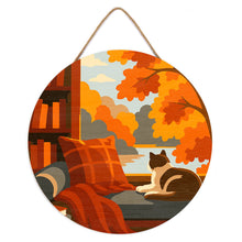 Carica l'immagine nel visualizzatore di Gallery, Dipingere con i numeri - Dipingere con i Numeri su Disco di Legno - Osservando l'autunno