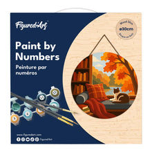 Carica l'immagine nel visualizzatore di Gallery, Dipingere con i numeri - Dipingere con i Numeri su Disco di Legno - Osservando l'autunno