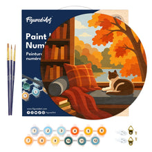 Carica l'immagine nel visualizzatore di Gallery, Dipingere con i numeri - Dipingere con i Numeri su Disco di Legno - Osservando l'autunno