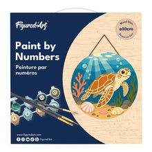 Carica l'immagine nel visualizzatore di Gallery, Dipingere con i numeri - Dipingere con i Numeri su Disco di Legno - Tartaruga