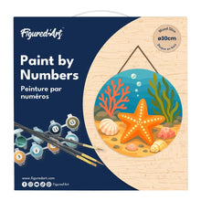 Carica l'immagine nel visualizzatore di Gallery, Dipingere con i numeri - Dipingere con i Numeri su Disco di Legno - Stella marina