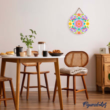 Carica l'immagine nel visualizzatore di Gallery, Dipingere con i numeri - Dipingere con i Numeri su Disco di Legno - Mandala e farfalle