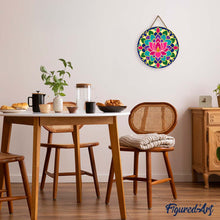 Carica l'immagine nel visualizzatore di Gallery, Dipingere con i numeri - Dipingere con i Numeri su Disco di Legno - Mandala del loto