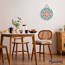 Carica l'immagine nel visualizzatore di Gallery, Dipingere con i numeri - Dipingere con i Numeri su Disco di Legno - Mandala delle conchiglie marine