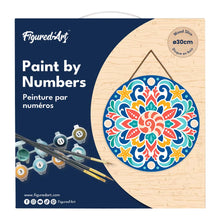 Carica l'immagine nel visualizzatore di Gallery, Dipingere con i numeri - Dipingere con i Numeri su Disco di Legno - Mandala delle conchiglie marine