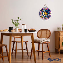 Carica l'immagine nel visualizzatore di Gallery, Dipingere con i numeri - Dipingere con i Numeri su Disco di Legno - Mandala celestiale