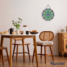 Carica l'immagine nel visualizzatore di Gallery, Dipingere con i numeri - Dipingere con i Numeri su Disco di Legno - Mandala occhio di pavone