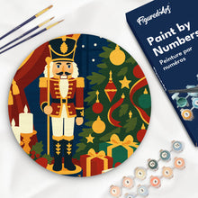Carica l'immagine nel visualizzatore di Gallery, Dipingere con i numeri - Dipingere con i Numeri su Disco di Legno - Schiaccianoci di Natale Figured'Art