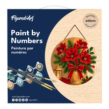 Carica l'immagine nel visualizzatore di Gallery, Dipingere con i numeri - Dipingere con i Numeri su Disco di Legno - Stelle di Natale