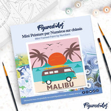 Carica l'immagine nel visualizzatore di Gallery, Mini Kit da Dipingere con i Numeri 20x20cm con cornice Malibu