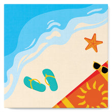 Carica l'immagine nel visualizzatore di Gallery, Mini Kit da Dipingere con i Numeri 20x20cm con cornice In spiaggia