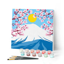Carica l'immagine nel visualizzatore di Gallery, Mini Kit da Dipingere con i Numeri 20x20cm con cornice Monte Fuji