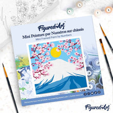Carica l'immagine nel visualizzatore di Gallery, Mini Kit da Dipingere con i Numeri 20x20cm con cornice Monte Fuji