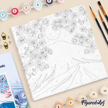Carica l'immagine nel visualizzatore di Gallery, Mini Kit da Dipingere con i Numeri 20x20cm con cornice Monte Fuji